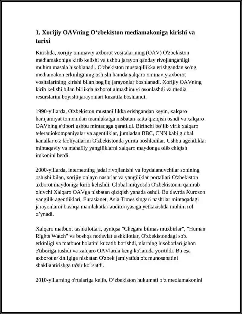 XORIJIY OMMAVIY AXBOROT VOSITALARINING MEDIAMAKONDAGI ÒRNI 4
