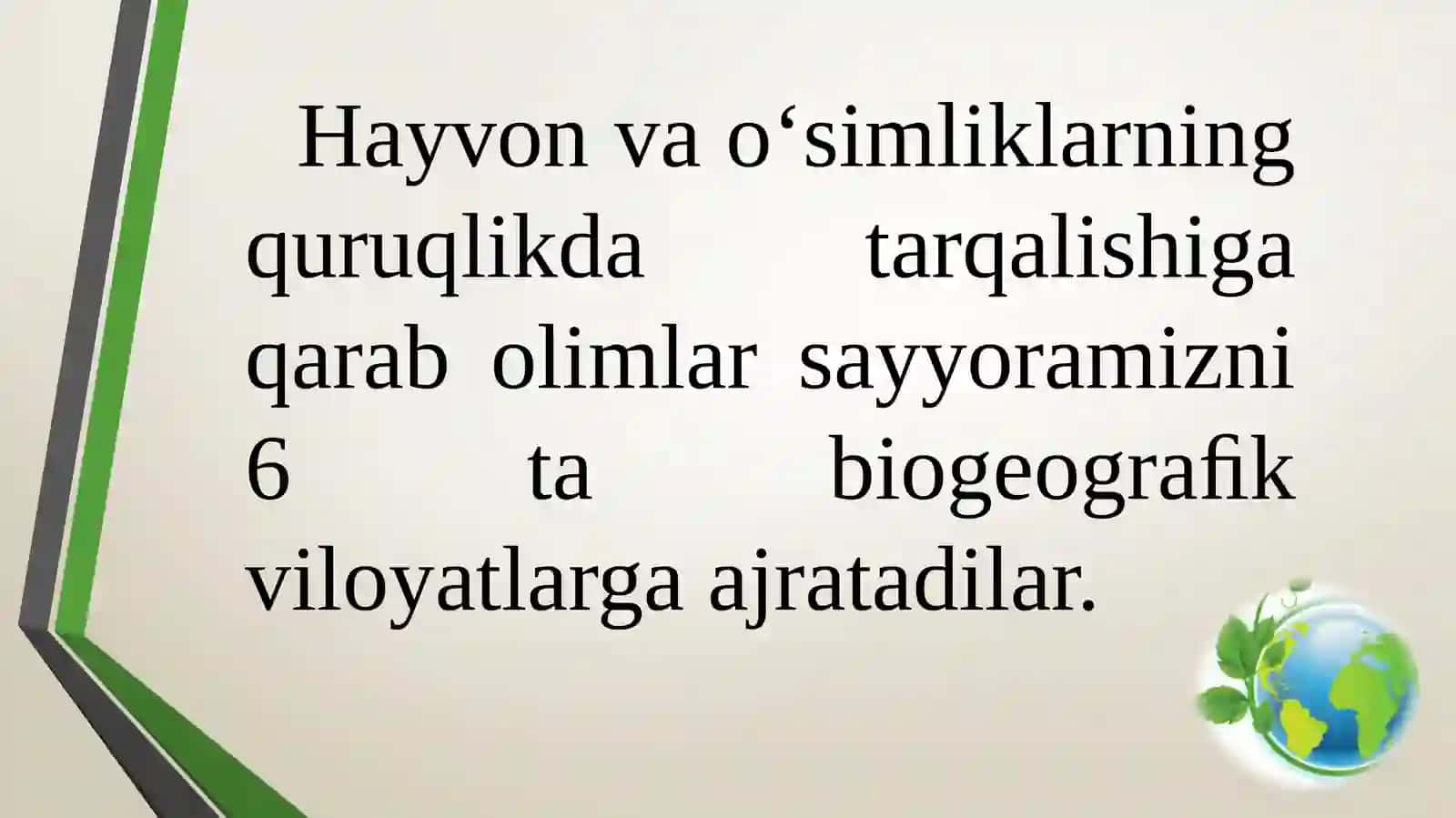 Evolutsiyani isbotlashda biogeografiya fani dalillari 4