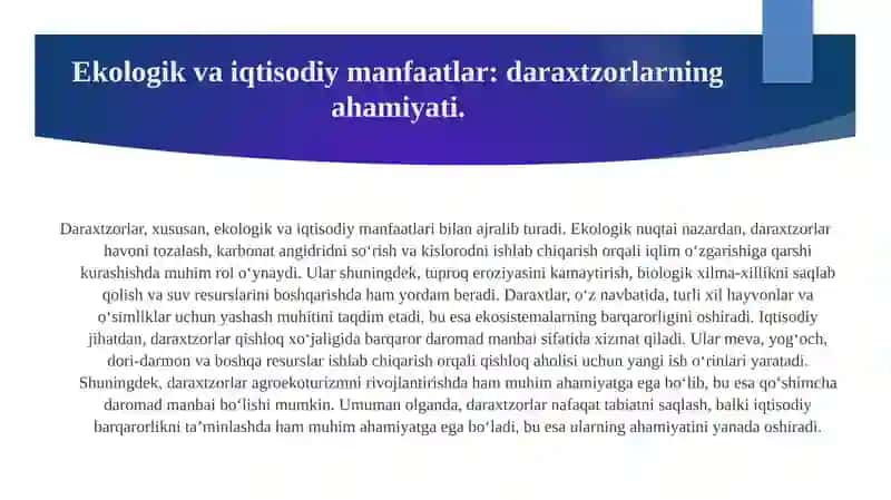 Xoʻjaliklarda IHOTA  daraxtzorlari tashkil etish tizim 4