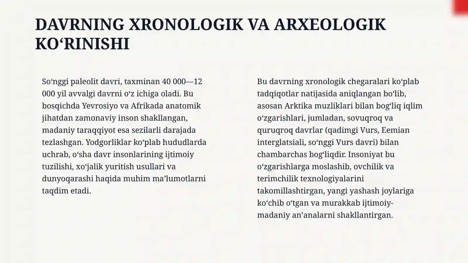 Soʻnggi paleolit arxeologik yodgorliklari 4