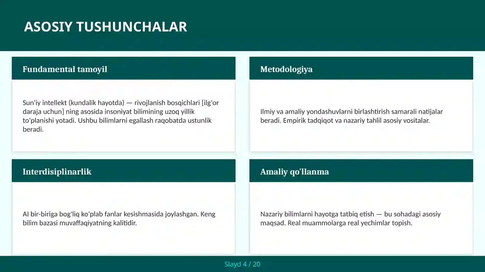 Sun'iy intellekt (kundalik hayotda) — rivojlanish bosqichlari [ilg'or daraja uchun] 4