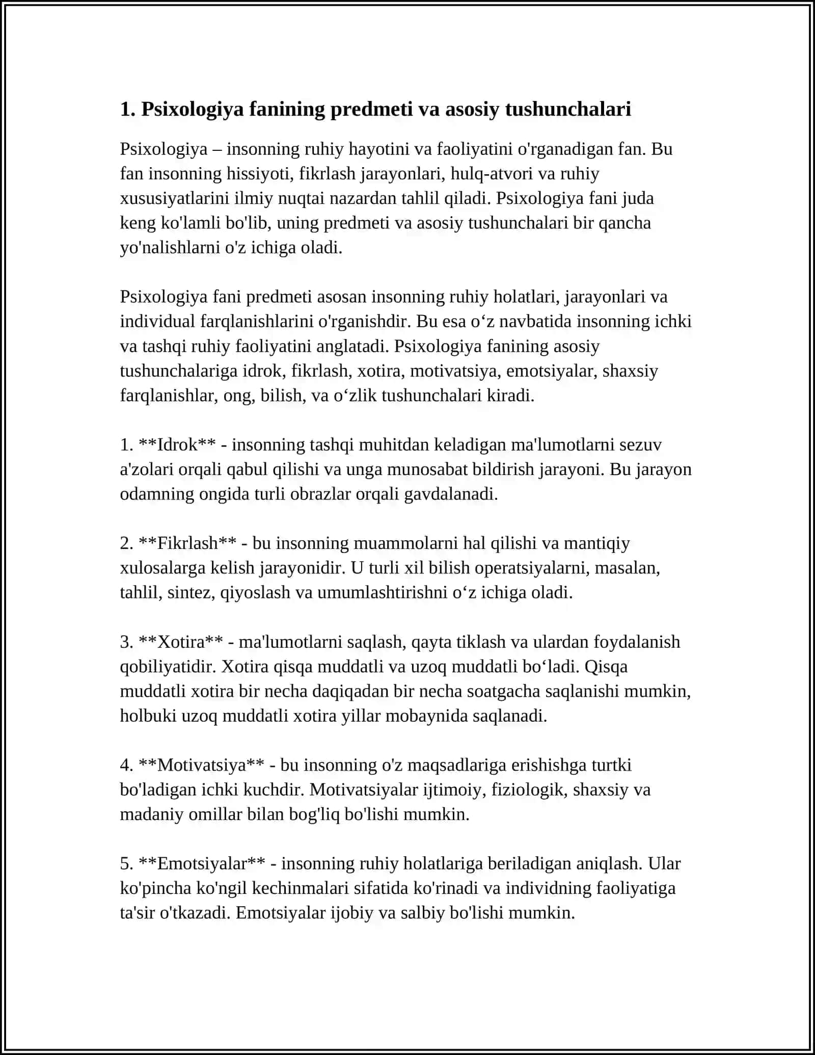 PSIXOLOGIYA FANINING PREDMETI VA RIVOJLANISH TARIXI 4