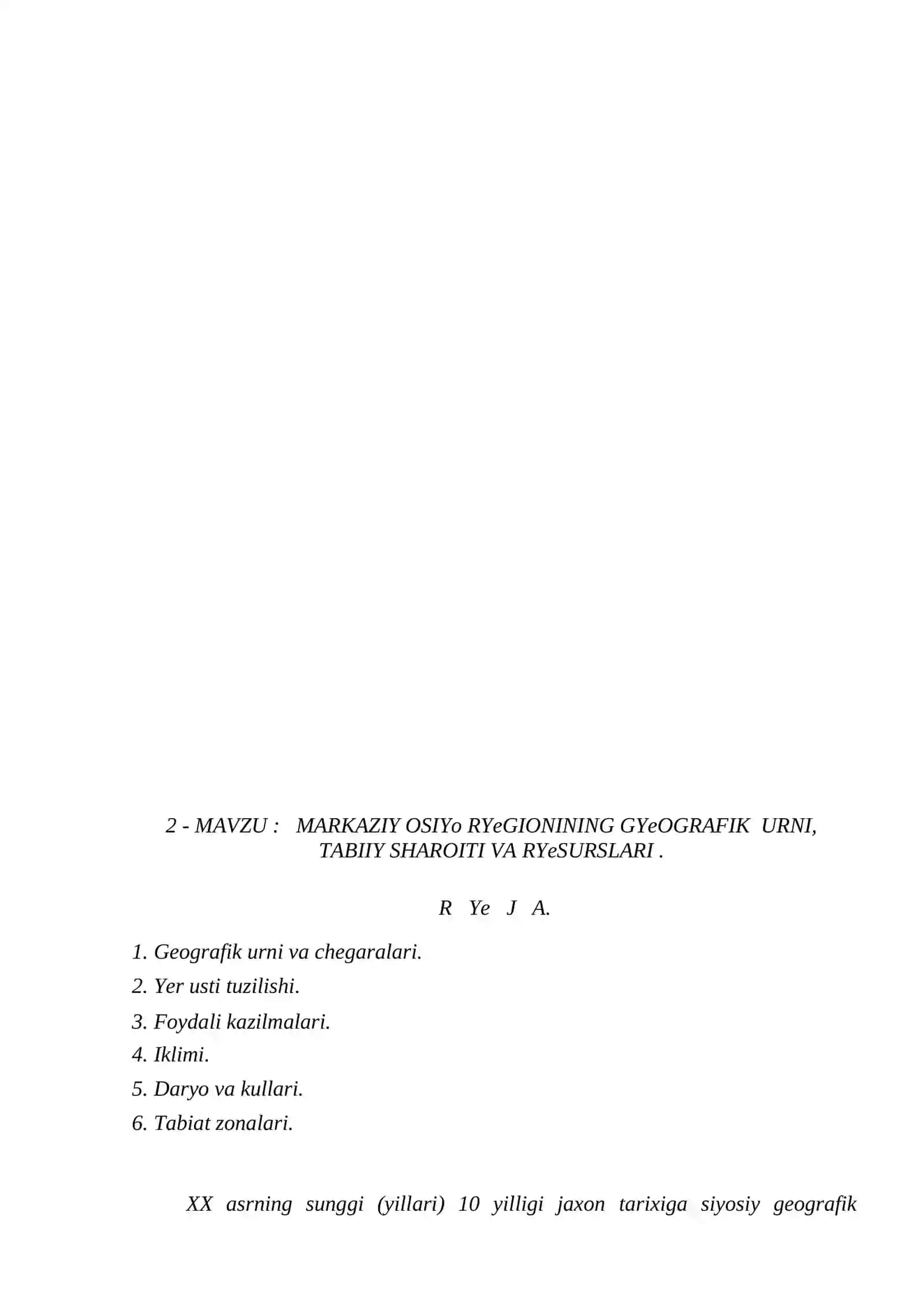 MARKAZIY OSIYo DAVLATLARI IKTISODIY VA IJTIMOIY GYeOGRAFIYaSI 4