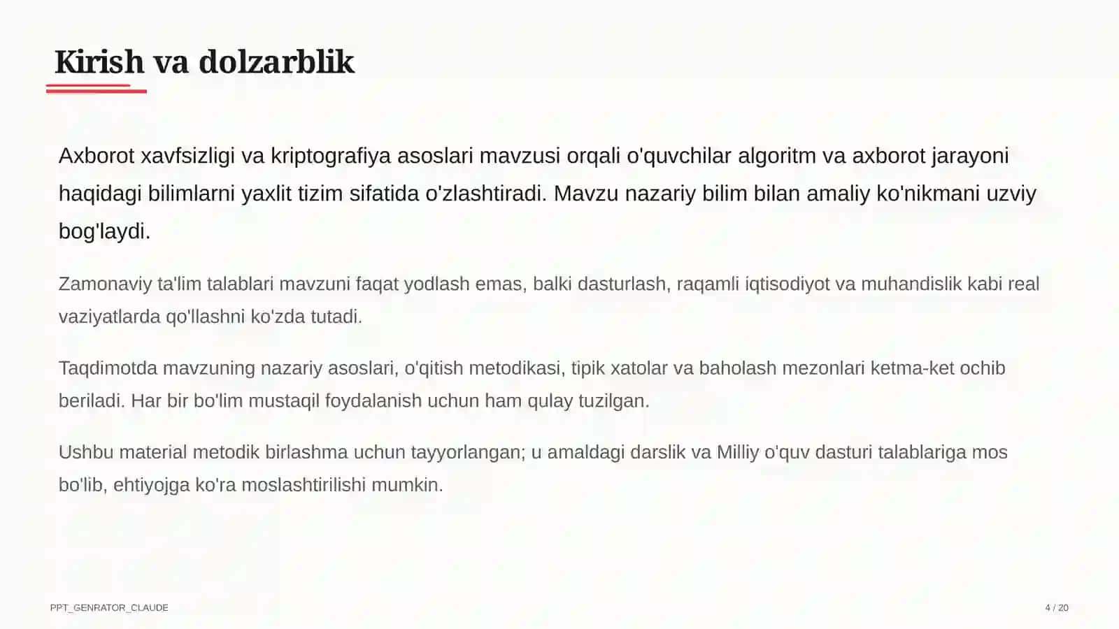 Axborot xavfsizligi va kriptografiya asoslari (10-sinf) 4