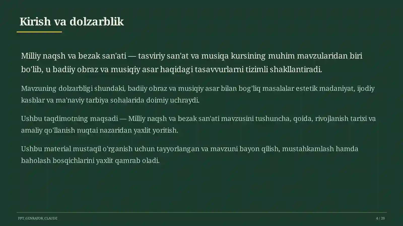 Milliy naqsh va bezak san'ati (3-sinf) 4
