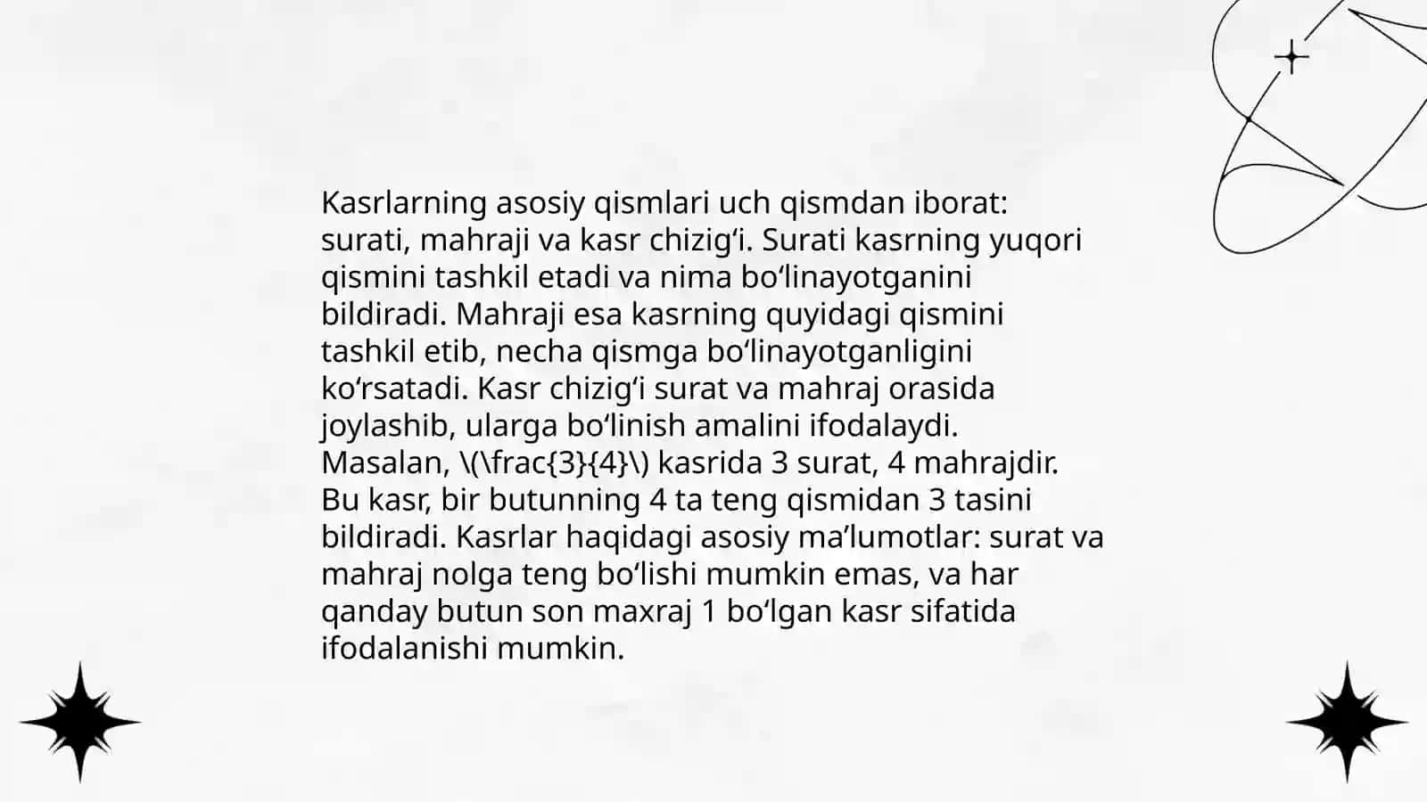 Kasrlarni qisqartirish 4