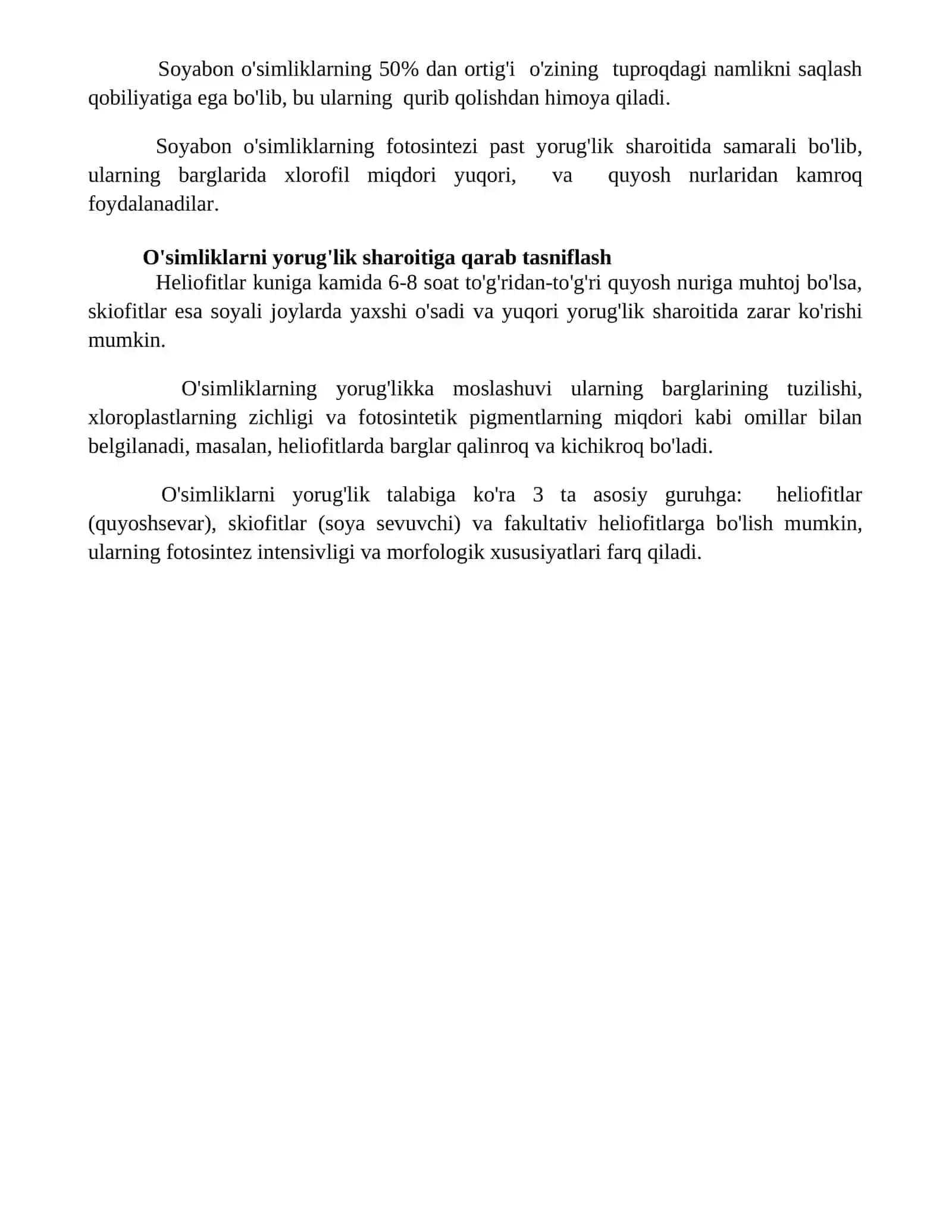 O'simliklarning geografiyasi va quyosh nuri 4