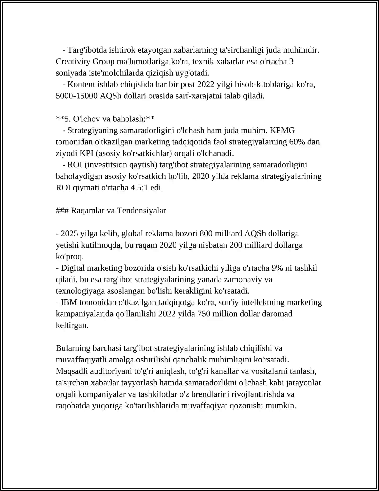 RESTARON BIZNESINI RIVOJLANTIRISHDA REKLAMANING OʻRNI 4