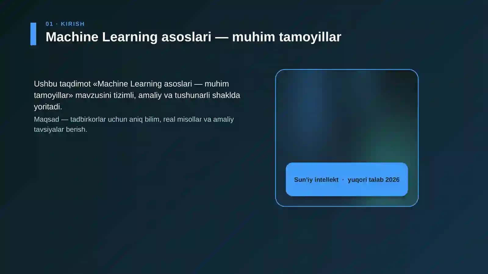 Machine Learning asoslari — muhim tamoyillar 4