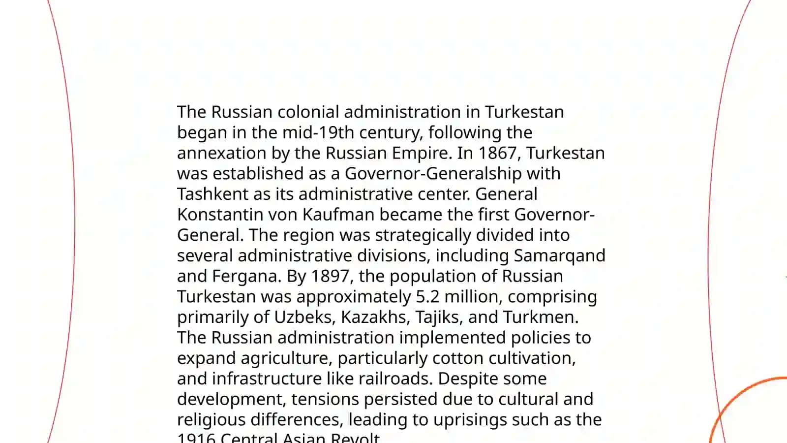 Mavzu: Turkestonning 19-asrning oxiri va 20-asrning boshlarida ijtimoiy-iktisodiy hayoti 4