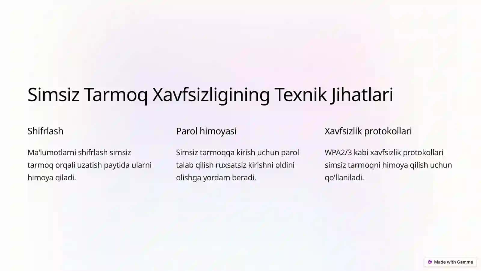 Simsiz Tarmoq Xavfsizligi 4