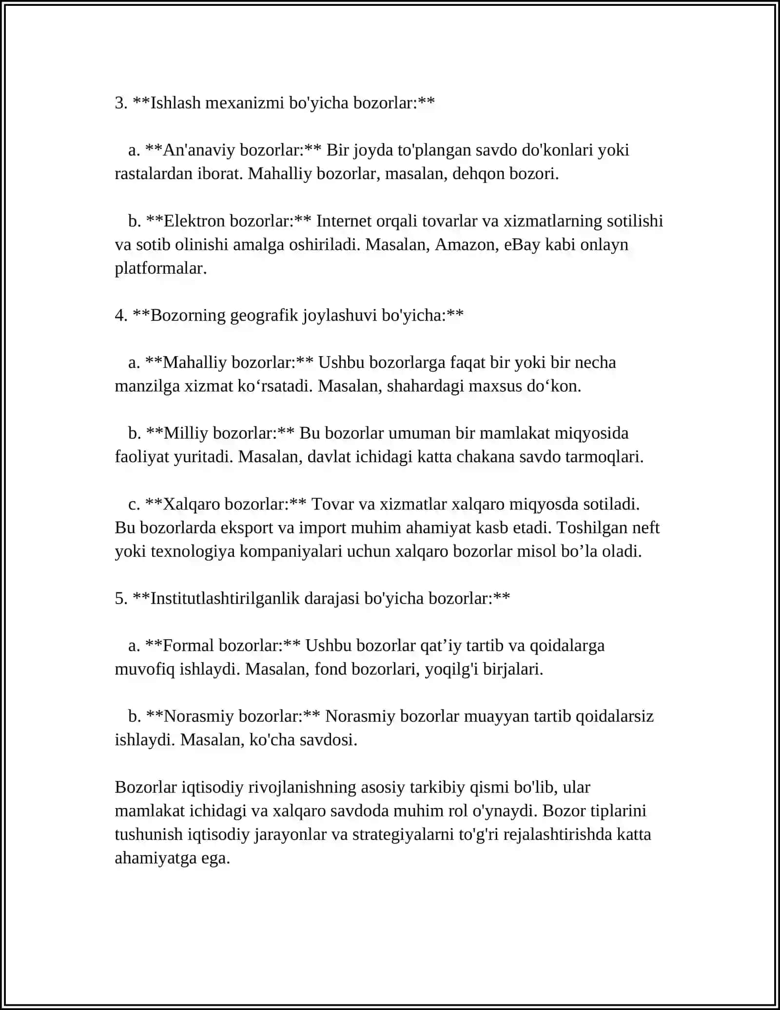 BOZOR VA UNING TURLARI, MONOPOLIYA OLIGOPOLIYA 4