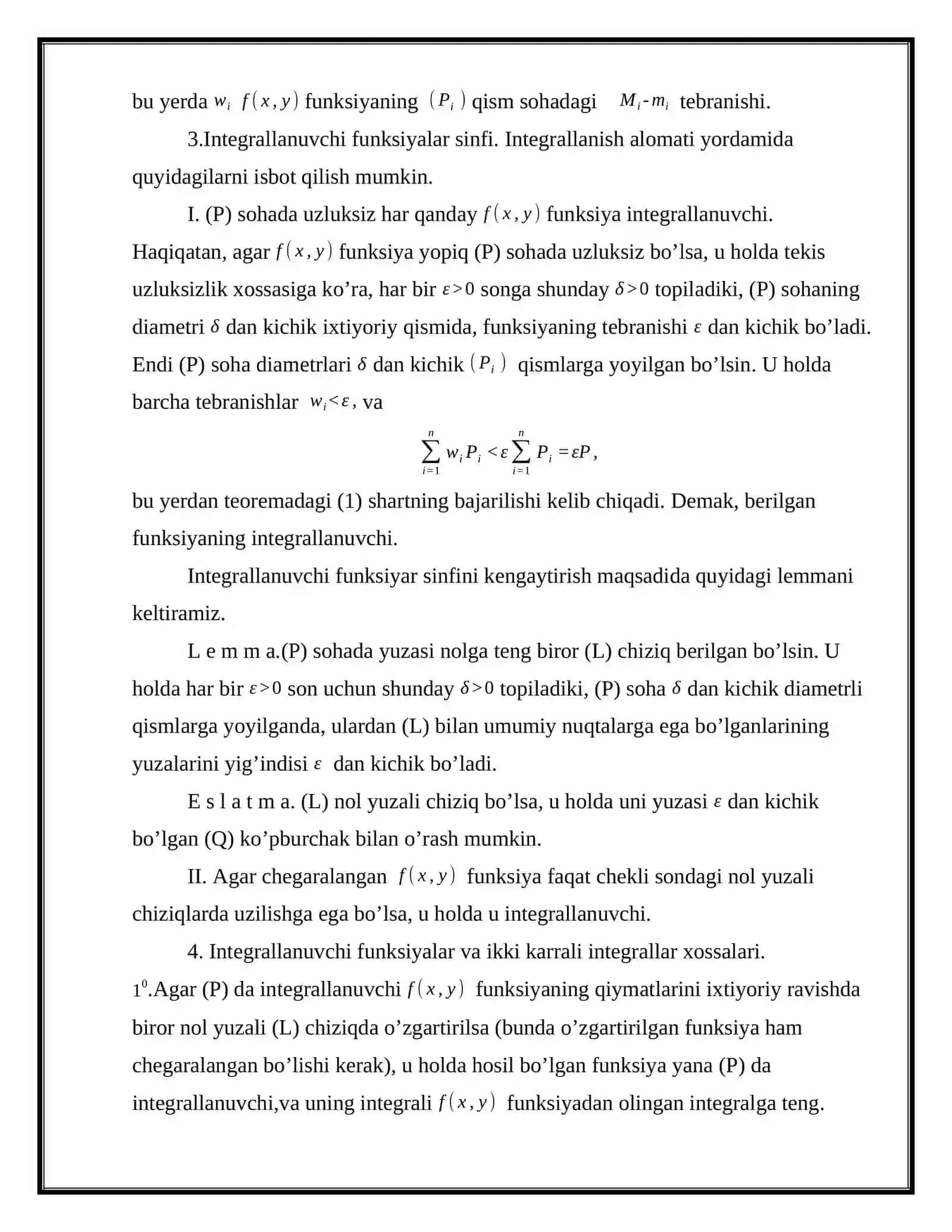 Ikki karrali integrallar va ularning xossalari 4