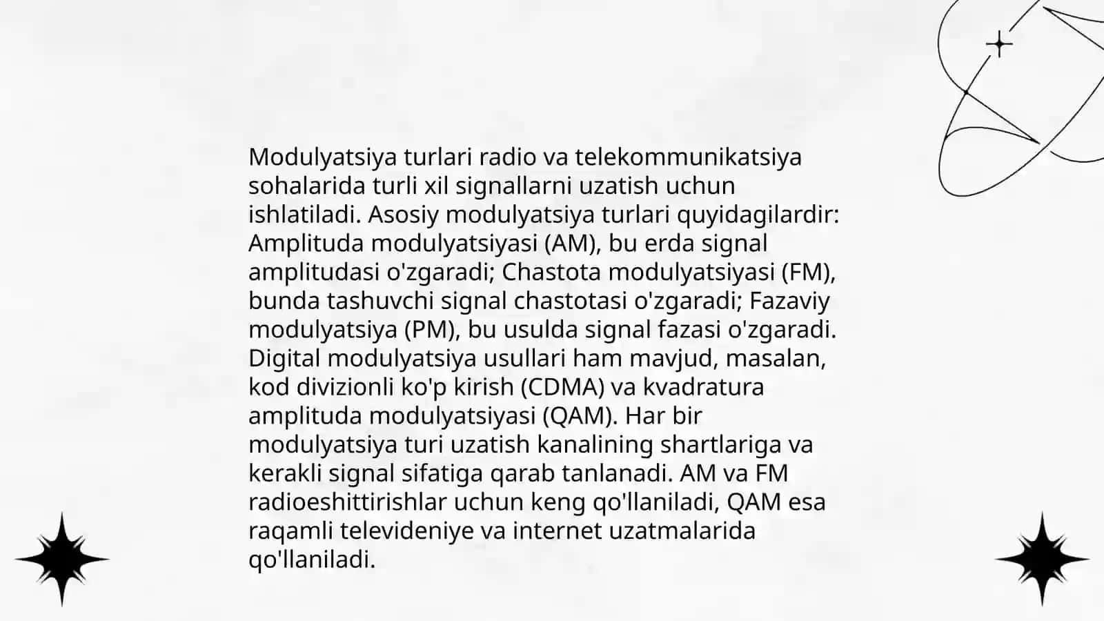 Yuqori chastotali signallarni uzatish usullari 4