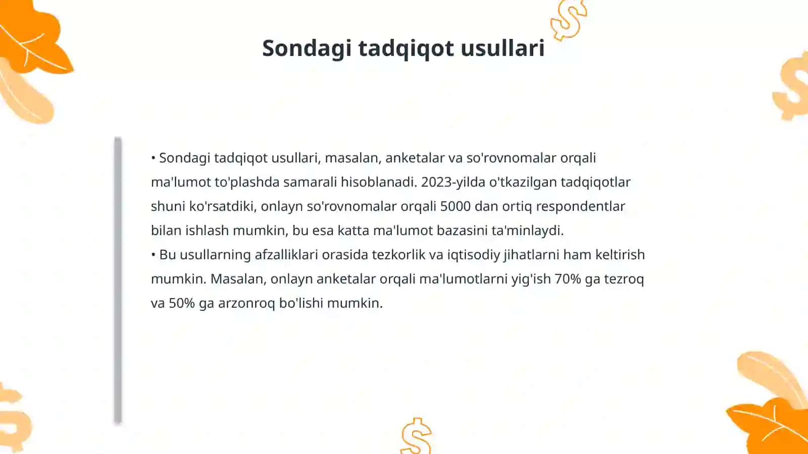 Marketing tadqiqotlari orqali axborot to'plash usullari 4