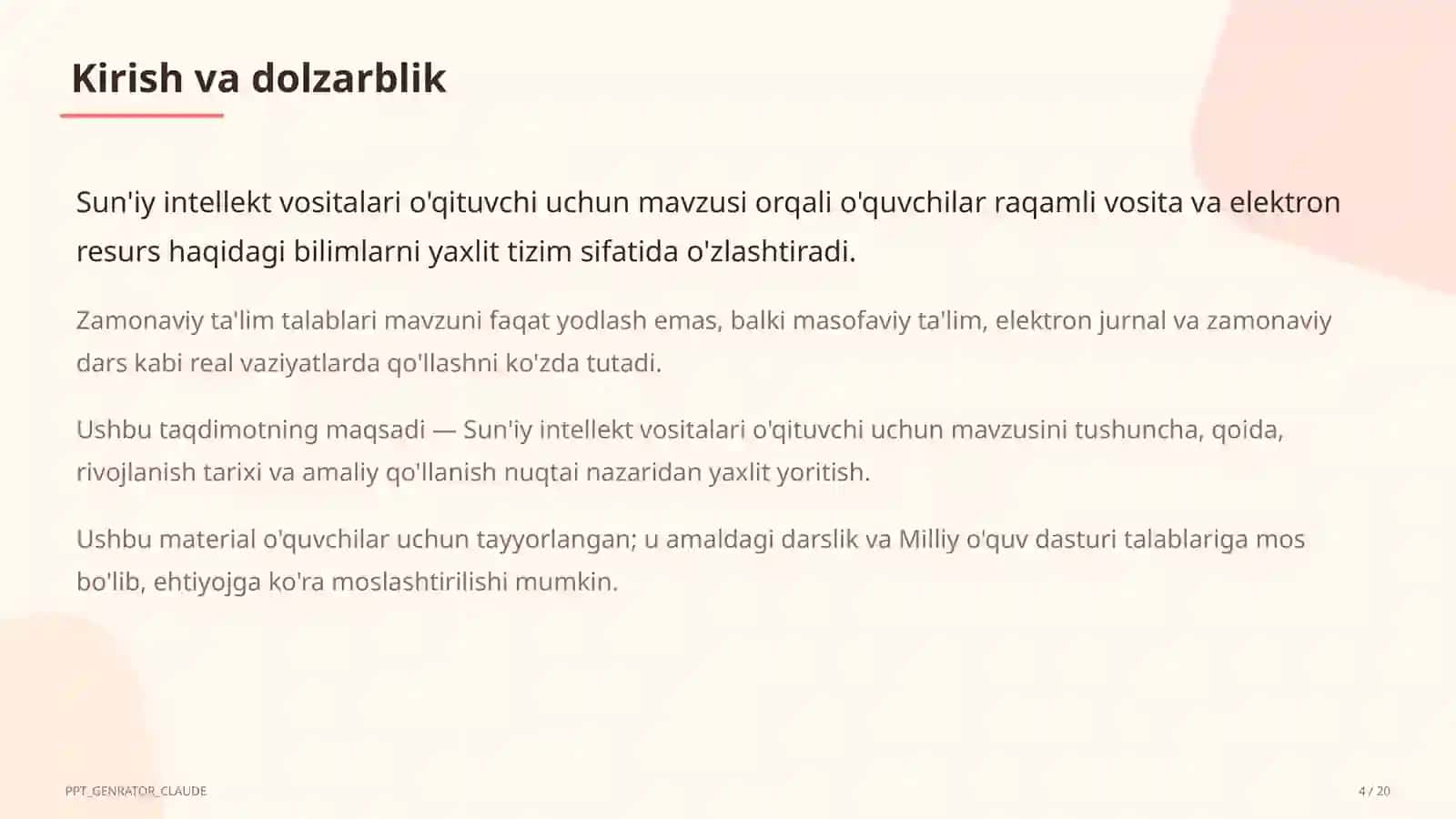 Sun'iy intellekt vositalari o'qituvchi uchun 4