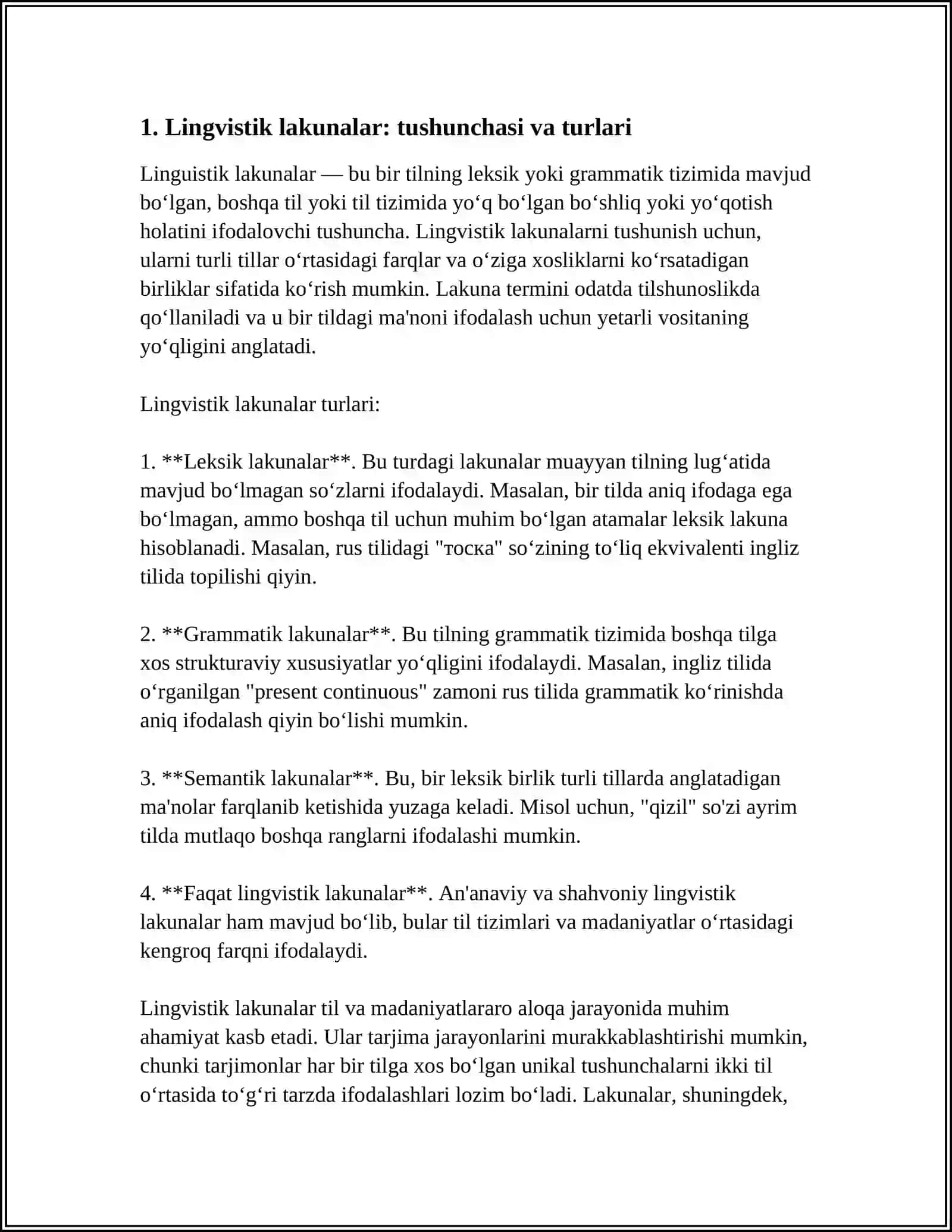 UFQ ASARIDA LINGVOMADANIY BIRLIKLAR (LAKUNA VA RAMZ KO'CHIMLARNI) TOPISH 4