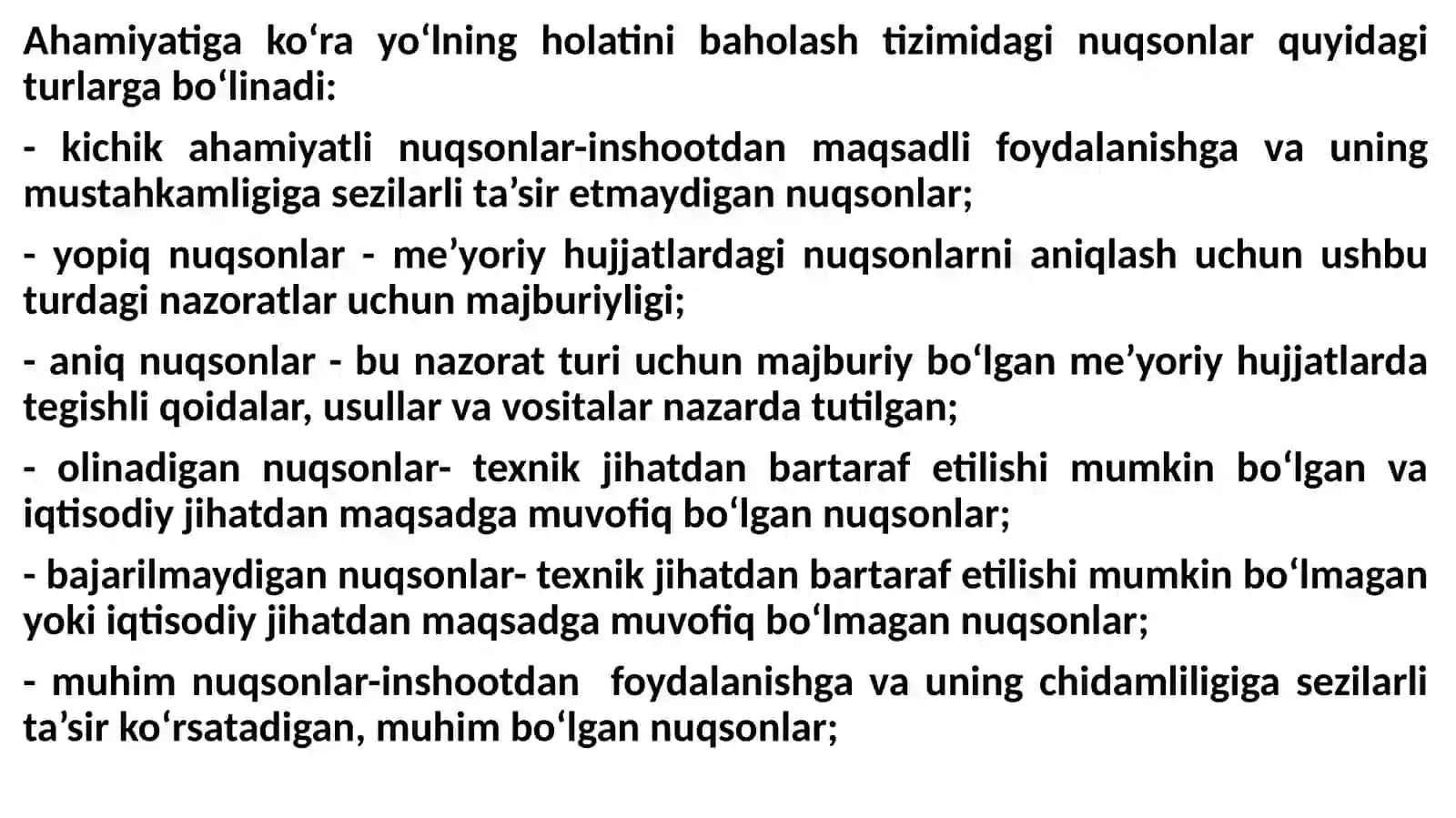 Nuqsonlar va ularning sabablari 4