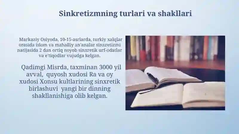 Sinkretizim tushunchasi va uning o'rganilishi 4