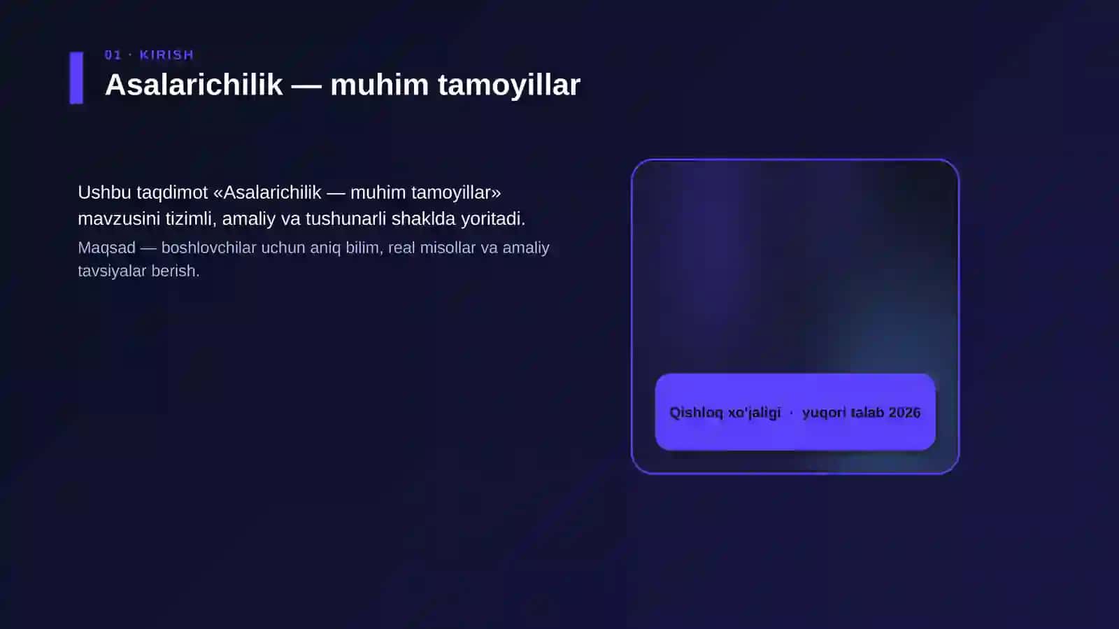 Asalarichilik - muhim tamoyillar 4