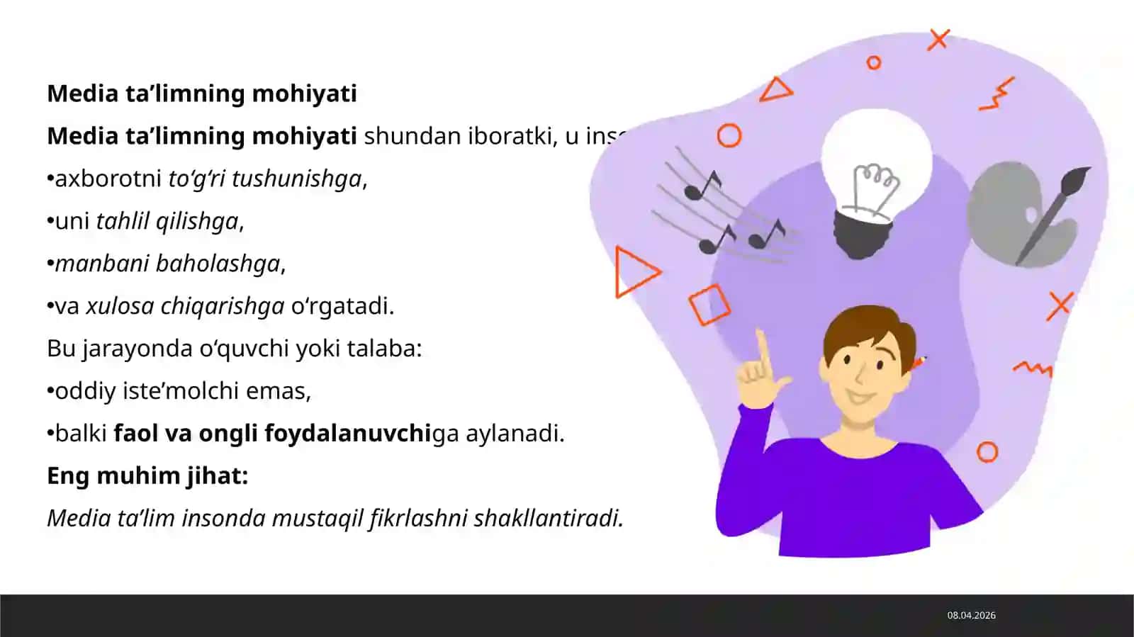 Mediata’limning asosiy mazmuni 4