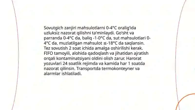 Maxsulotni saqlash va tashishda veterinariya sanitariya talabalari 4