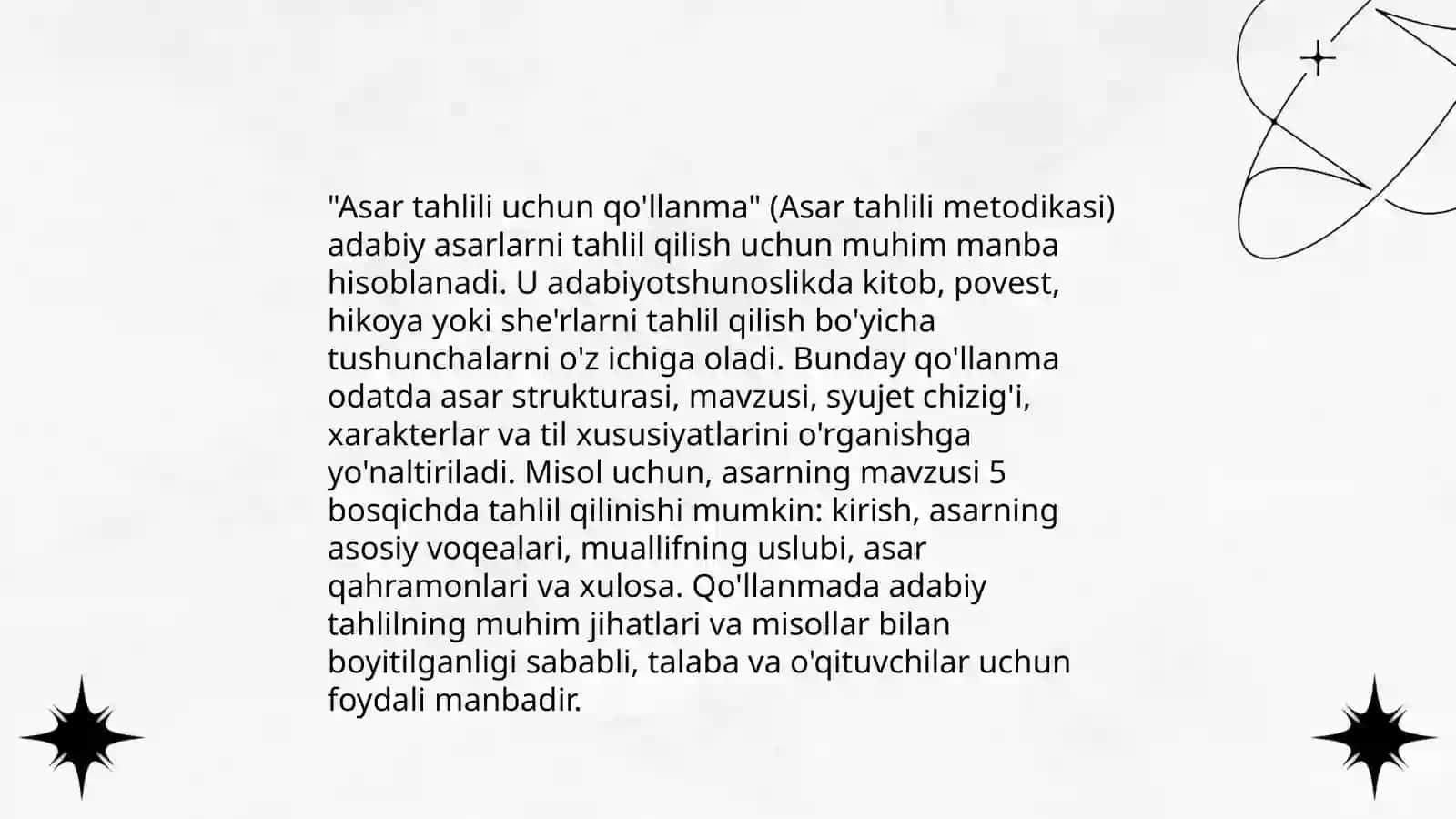 Umumta'lim maktabi oquvchilarining adabiyotlar bilan ishlash va tahlil qilish konikmalarini shakllantirish 4
