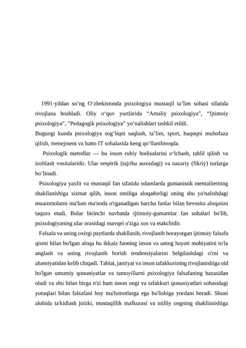 Psixologiya fanining taraqqiyot tarixi 4