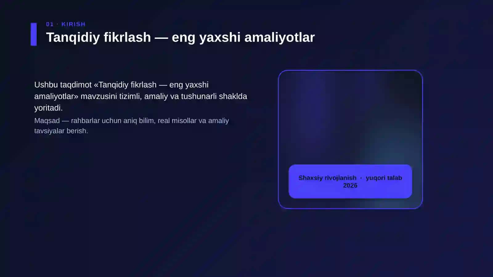Tanqidiy fikrlash — eng yaxshi amaliyotlar 4