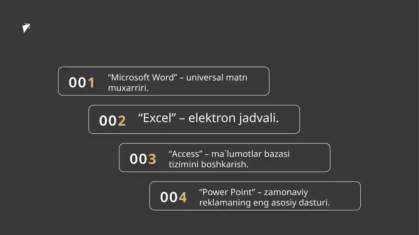 WORD muharririda ishlash 4