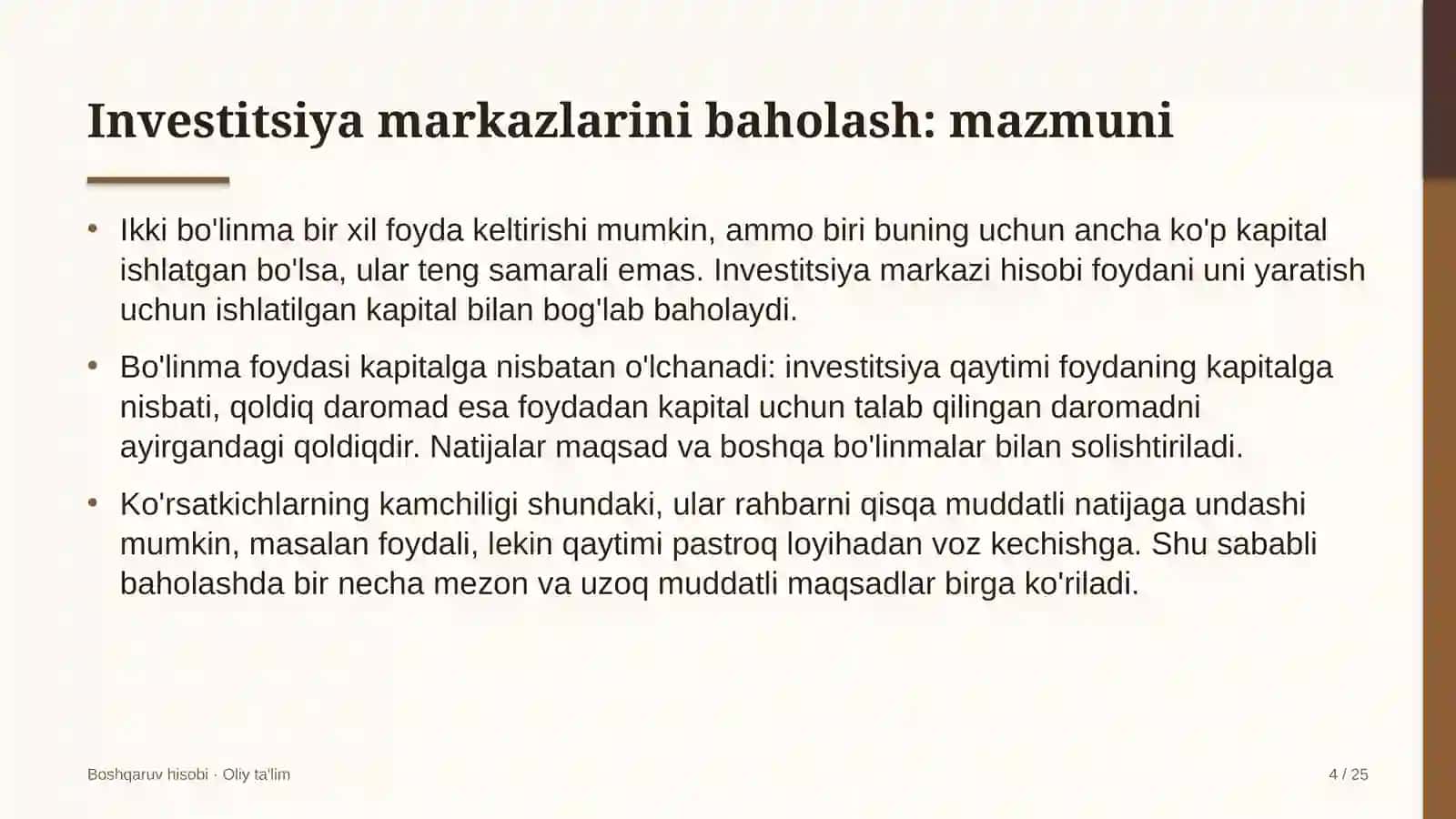 gaz kimyo majmualarida investitsiya markazlari faoliyatini baholash 7011 4