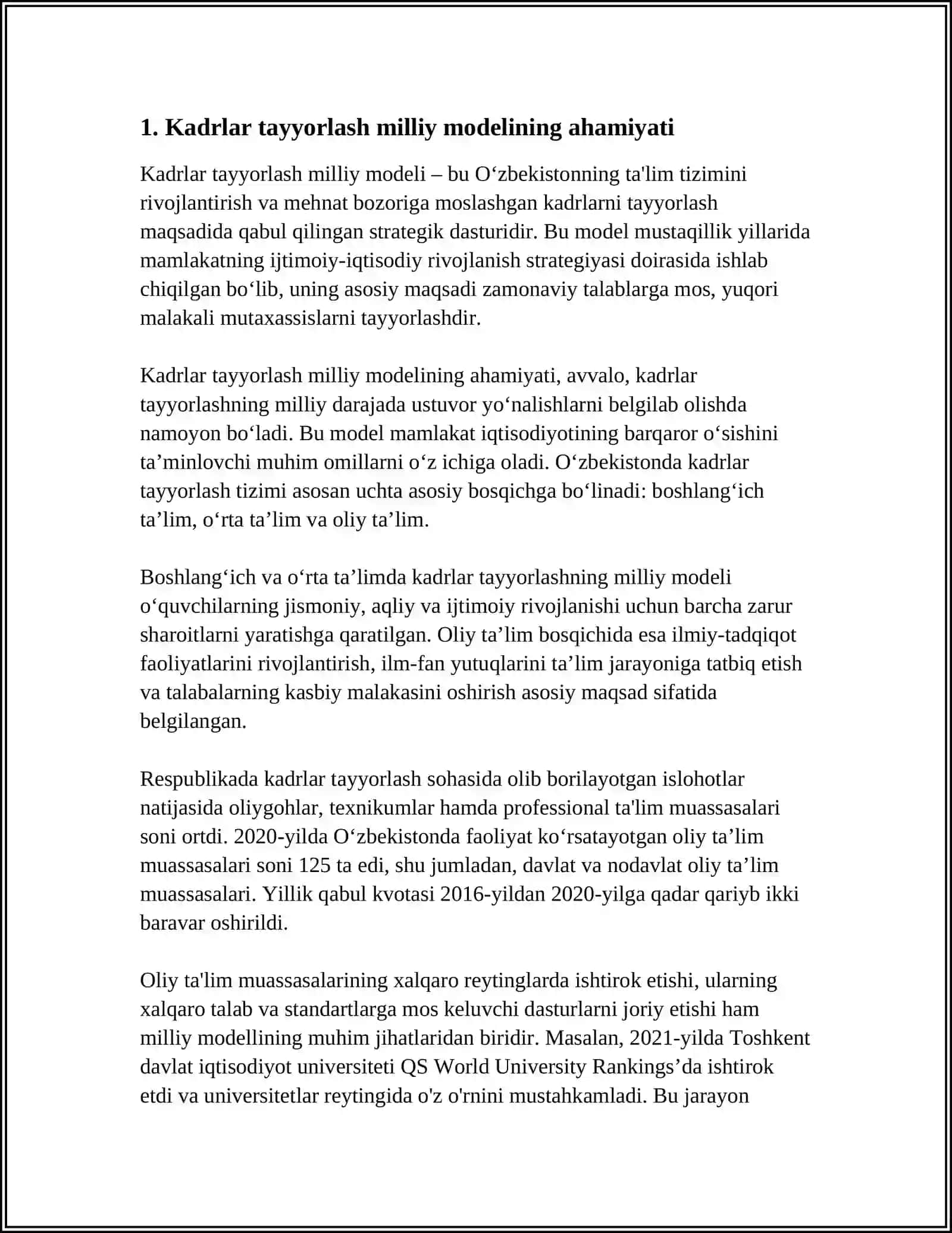 Kadrlar tayyorlash milliy modeli 4