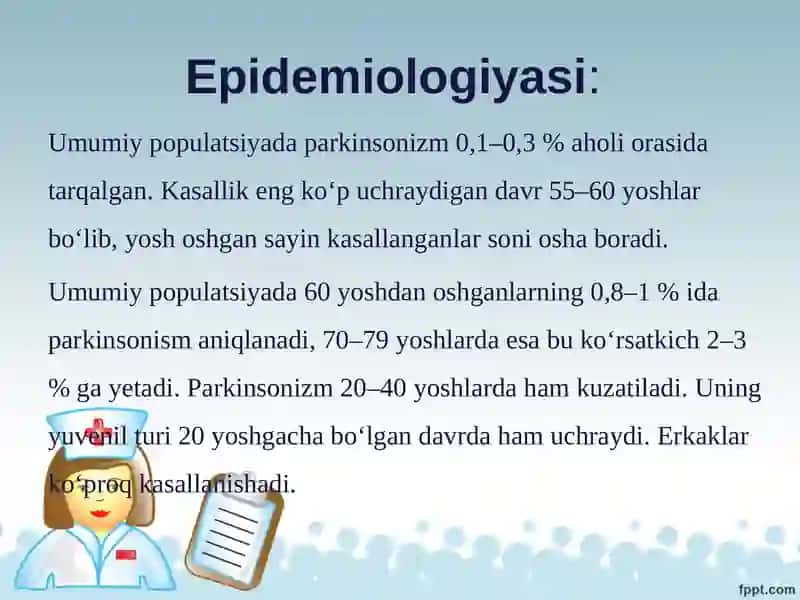 Parkinsonizim kasalligi. 4