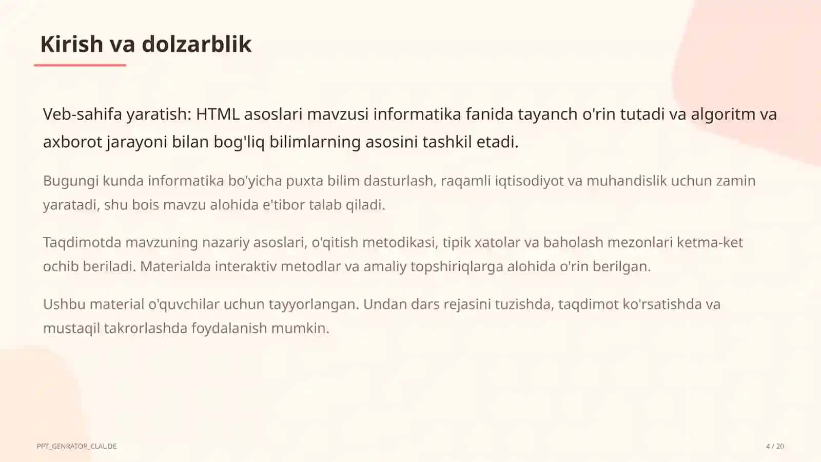 HTML asoslari (9-sinf) 4