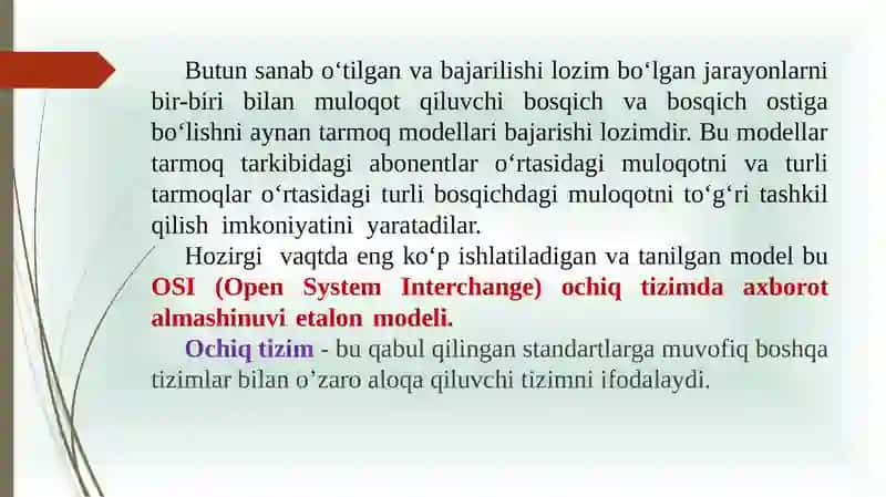 Kompyuter tarmoqining Muloqot Etalon Modeli 4