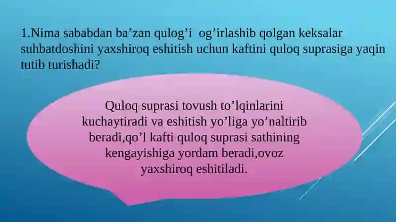 Muvozanatsaqlash, muskulsezish va tuyg’u organlari 4