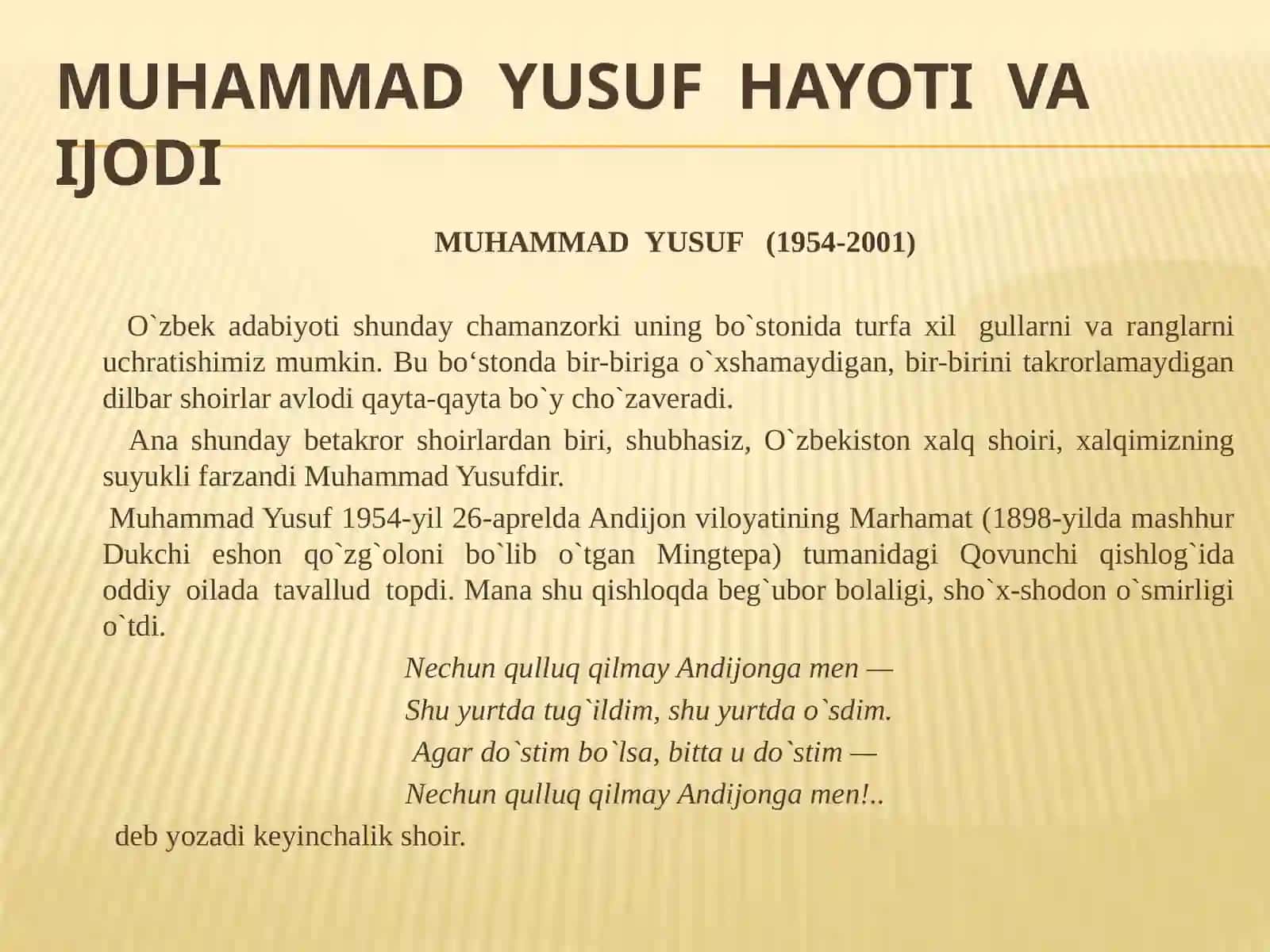 QALBLARDA QO’SHIQ BO’LIB YASHAGAN SHOIR 4