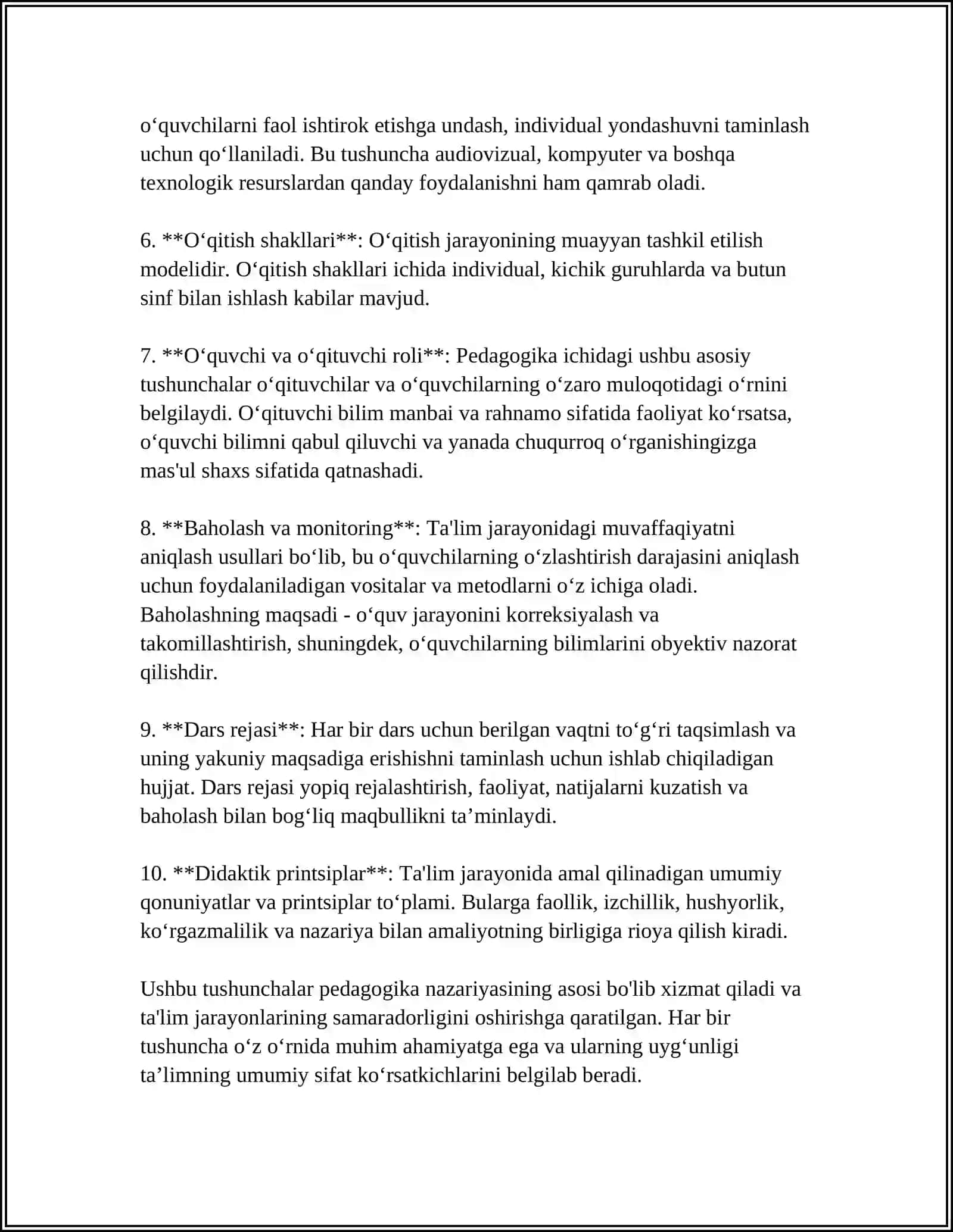 PEDAGOGIKA NAZARIYASI FANINING MAZMUNI VA MOHIYATI PREDMETI 4