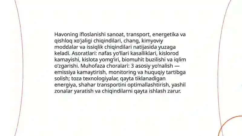 Hozirgi zamon ekologik muammolari va ularni bartaraf etish va tashkillashtirishning ekologik asoslari 4
