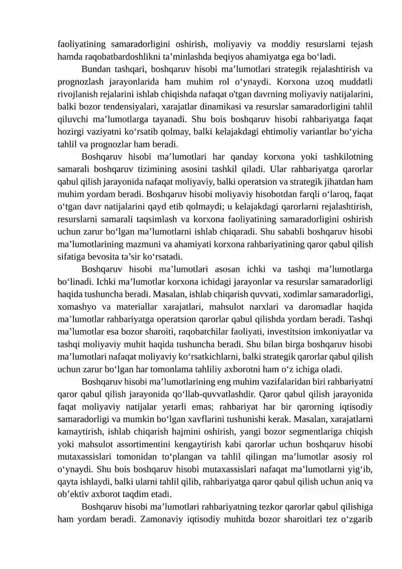 Boshqaruv Hisobi Ma'lumotlaridan Foydalanishda Etika Masalalari 4