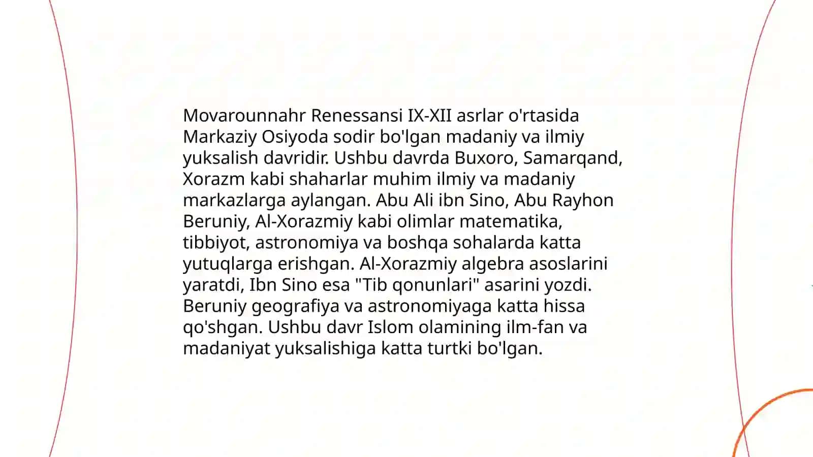 Mamlakatimiz hududida ro’y bergan madaniy uyg’onish (Renessans) 4