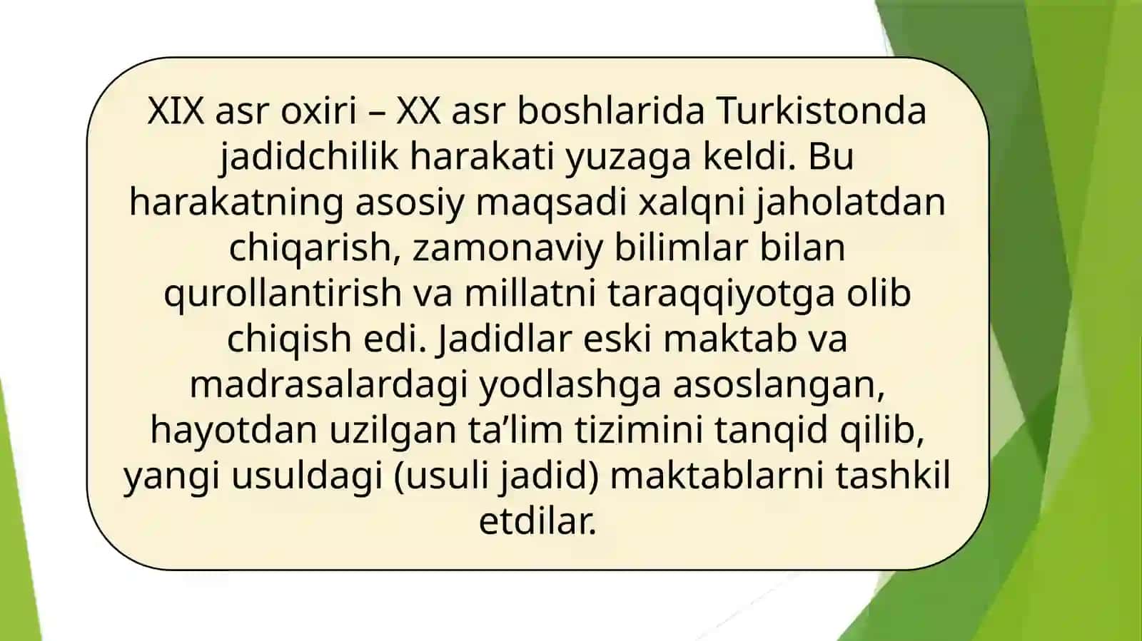 Jadid ma’rifatparvarlarining maktablar va maktab darsliklari yaratilishidagi xizmatlari 4