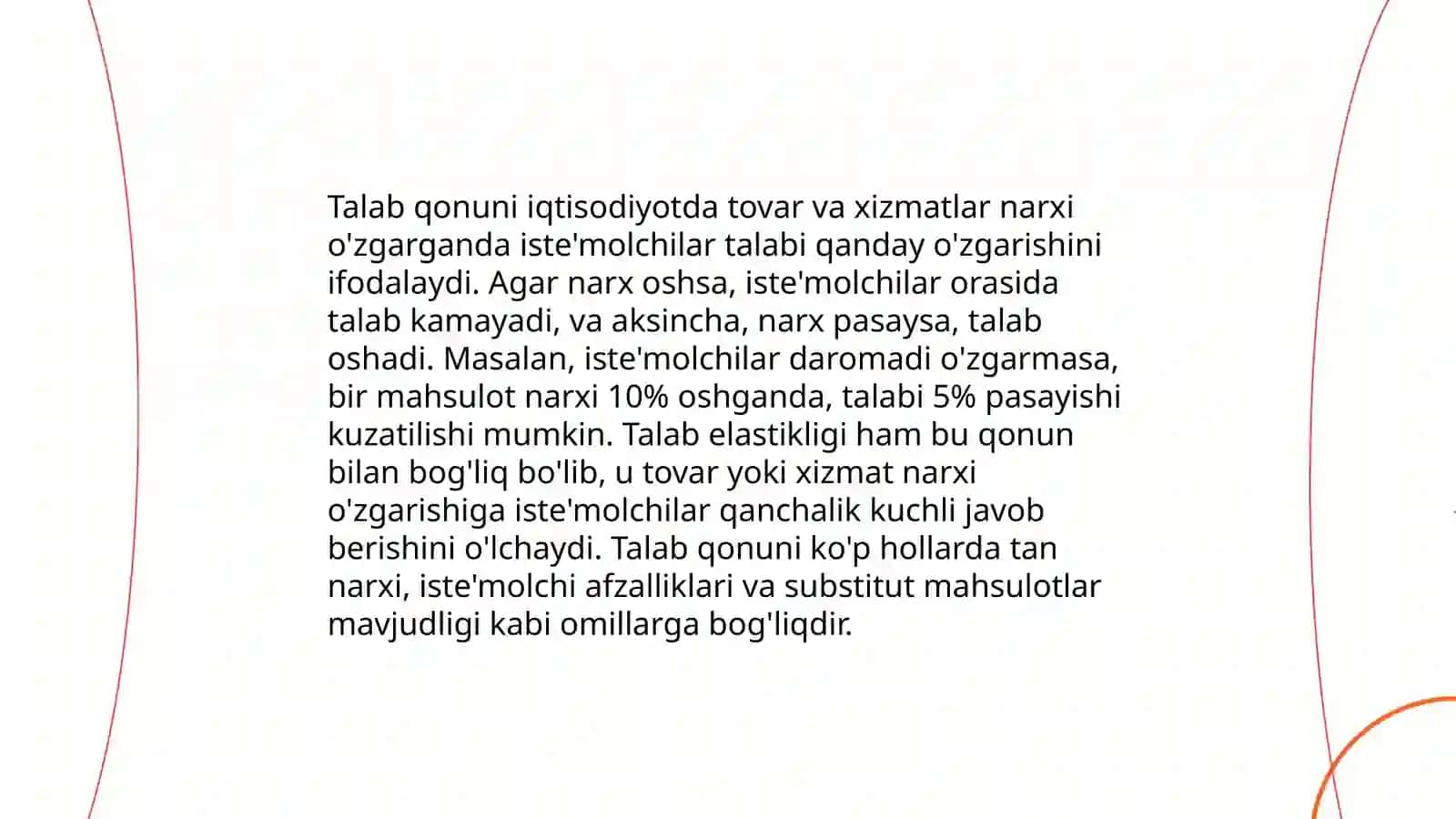 Mikroiqtisodiyotning asosiy kategoriyalari: talab va taklif 4