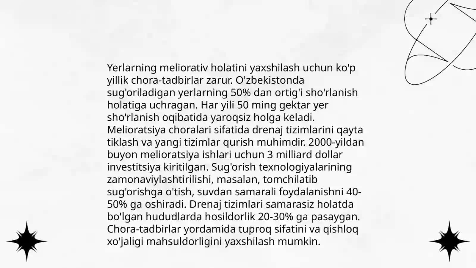 Melioratsiya fanining vazifa va maqsadlari 4
