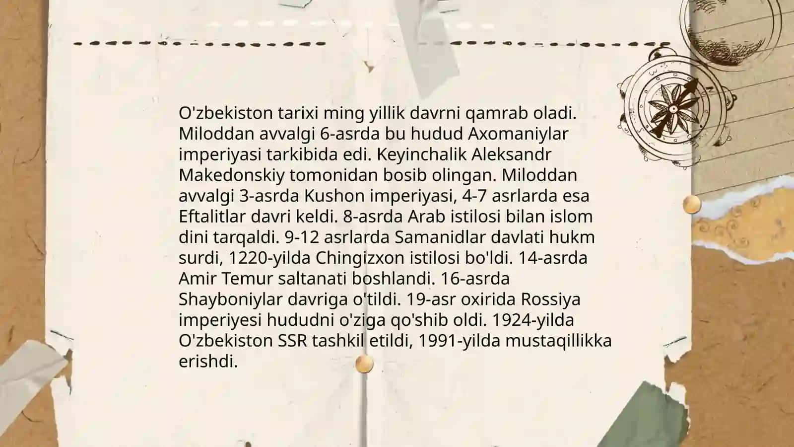 O'zbekiston Tarixi va Tili Adabiyoti 4