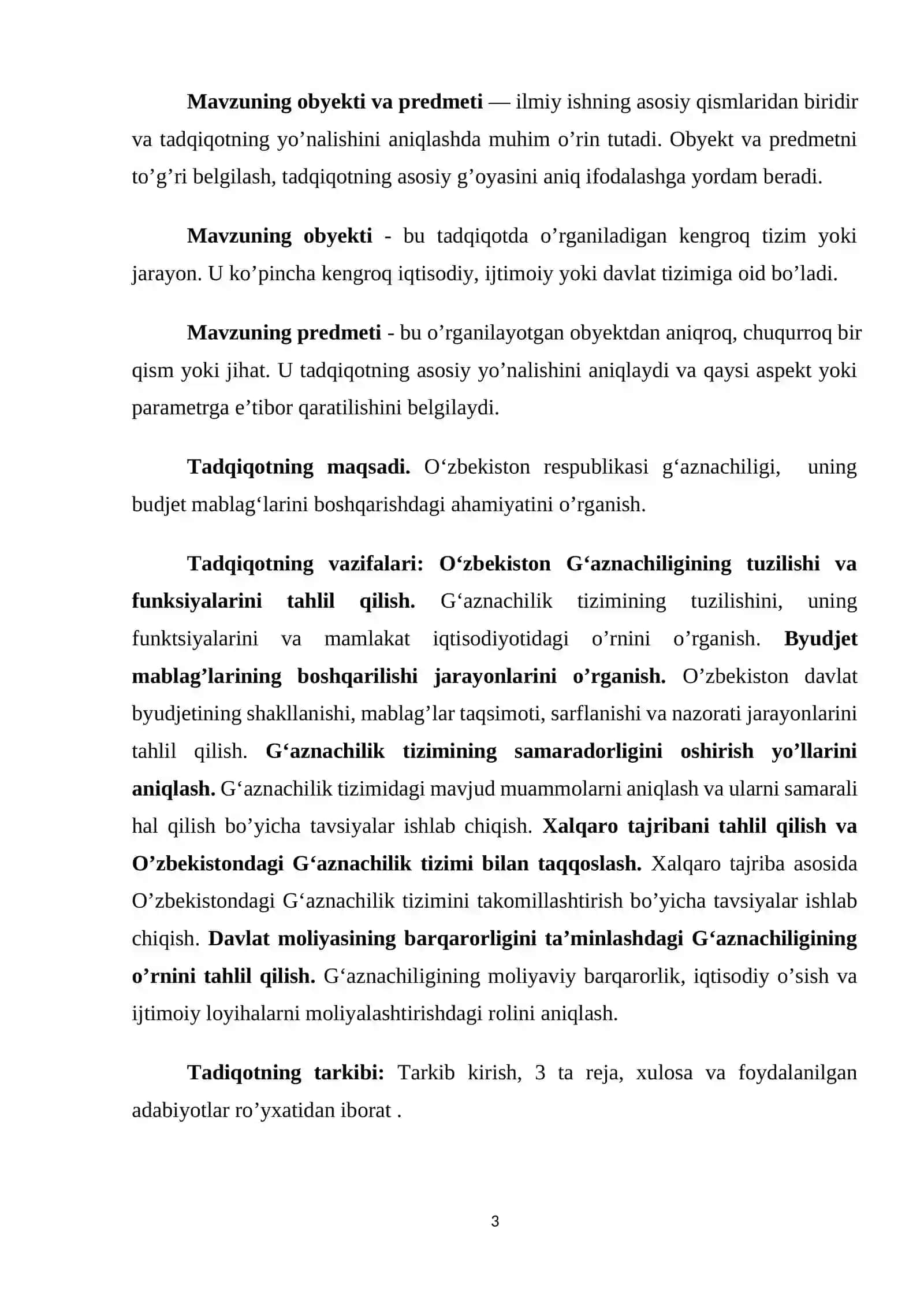 Oʻzbekiston respublikasi gʻaznachiligi, uning budjet mablagʻlarini boshqarishdagi ahamiyati 4