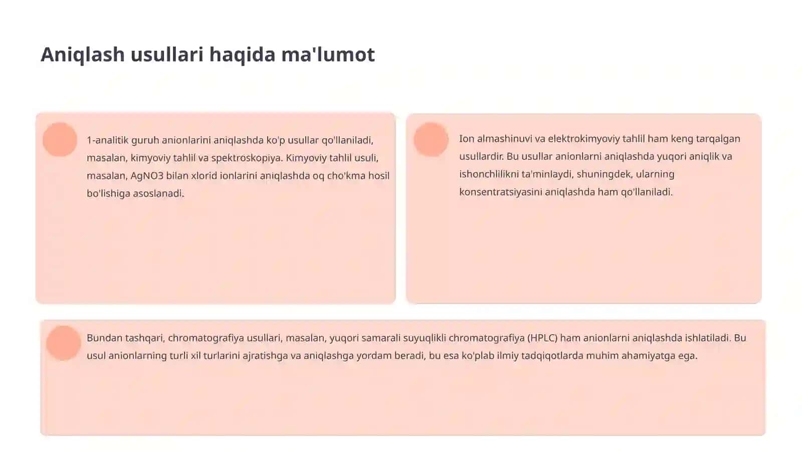 Analitik guruh anionlarni aniqlash 4