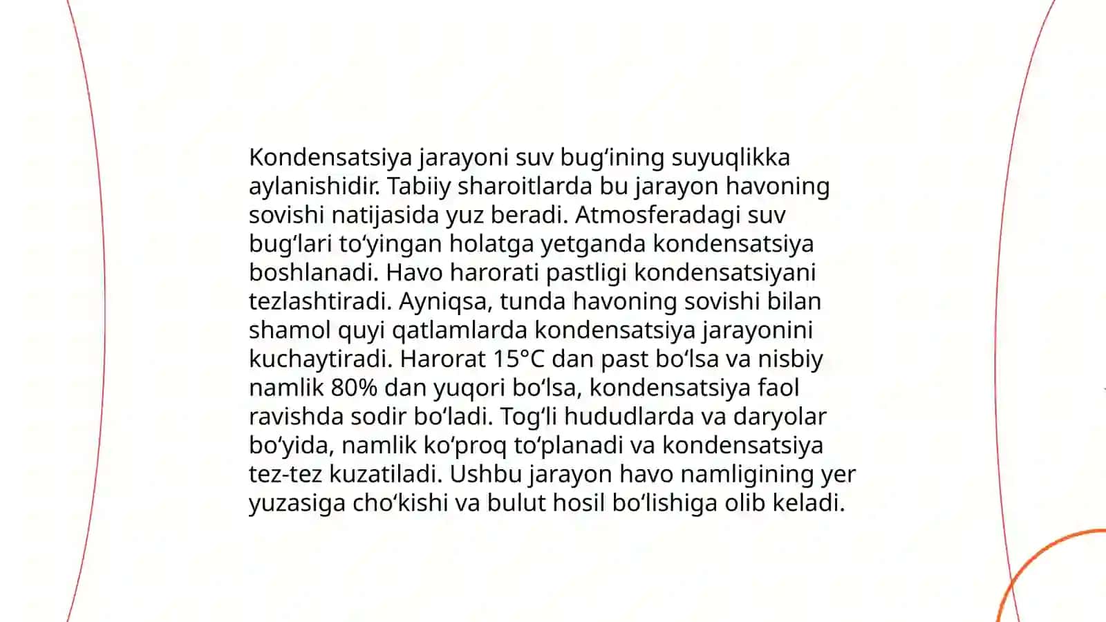 Suvdagi sublimatsiya va kondensatsiya jarayonlari 4