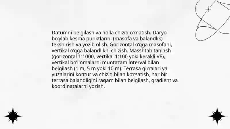 Daryo terrasalari tuzilishi chizmasini ishlash va tahlil qilish 4