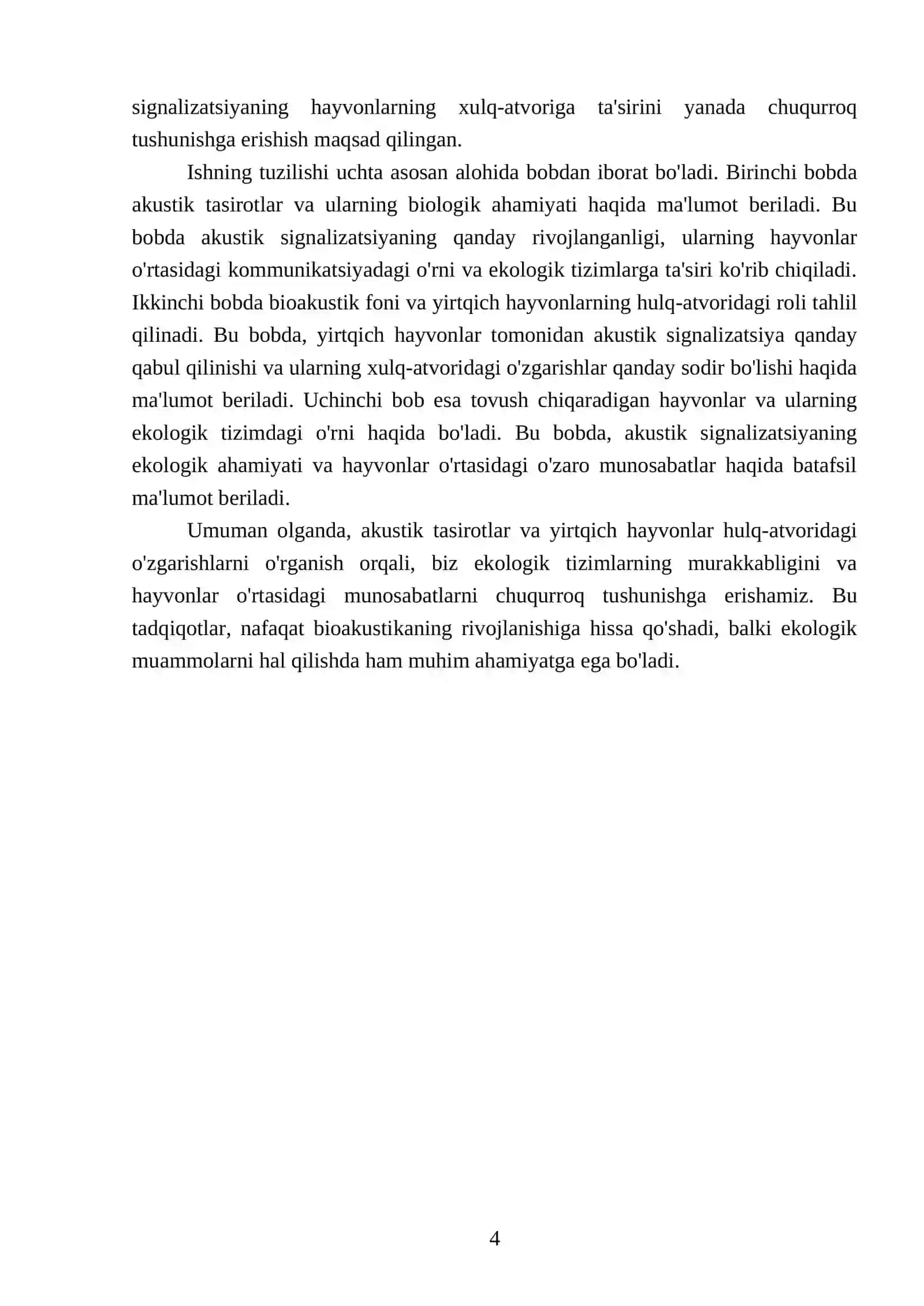 Akustik tasirotlar bioakustik foni boyicha tushuncha oʻtxor va yirtqich hayvonlar hulq atvor reaksiyalarini oʻrganish 4
